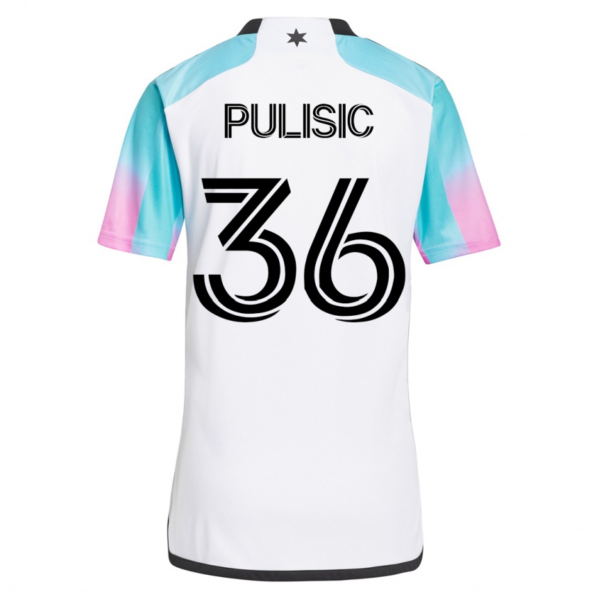 レディースフットボールウィル・プリシッチ#36白アウェイシャツ2023/24ジャージーユニフォーム