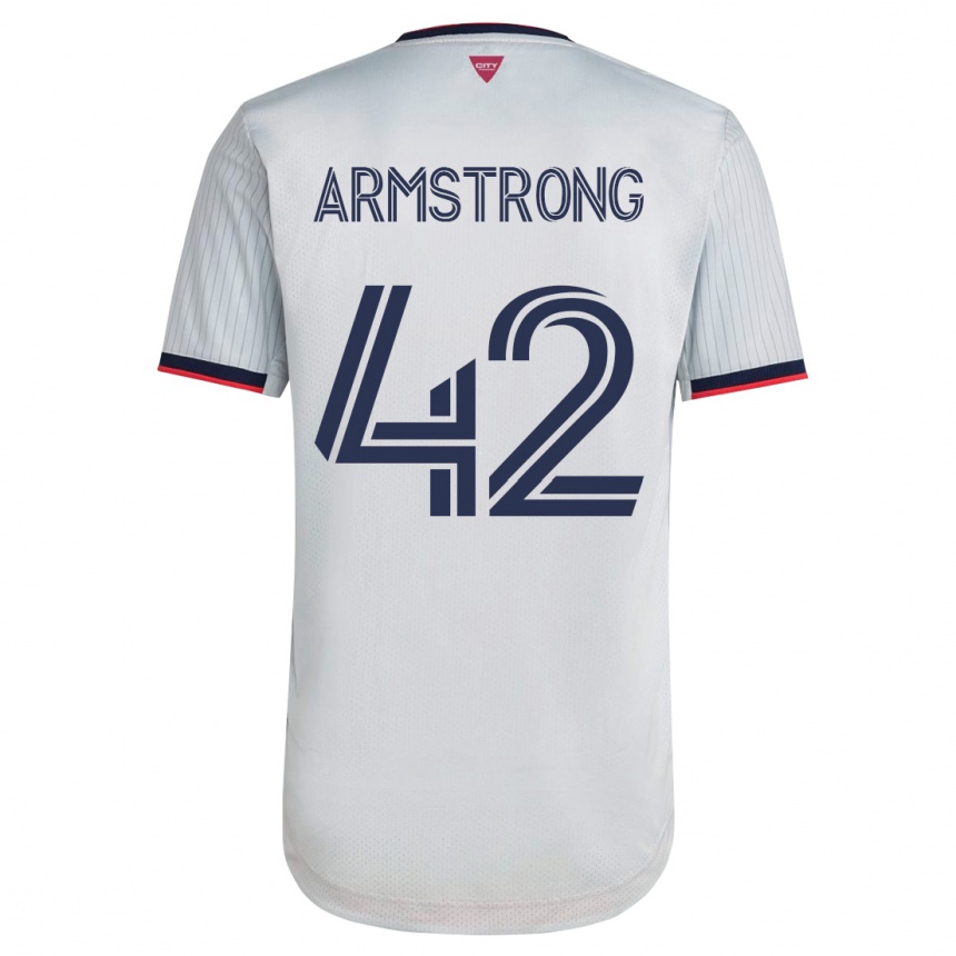レディースフットボールエズラ・アームストロング#42白アウェイシャツ2023/24ジャージーユニフォーム