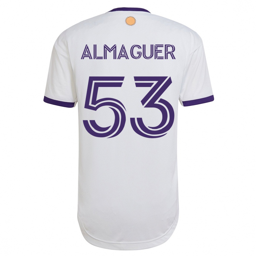 レディースフットボールホルヘ・アルマゲル#53白アウェイシャツ2023/24ジャージーユニフォーム