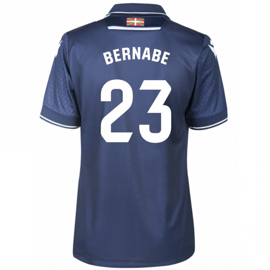 レディースフットボールアレハンドラ・ベルナベ #23ネイビーアウェイシャツ2023/24ジャージーユニフォーム