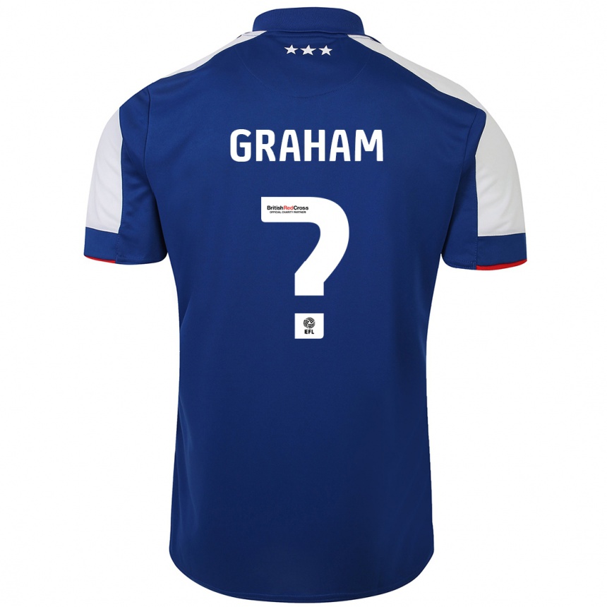 キッズフットボールアレックス・グラハム#0青ホームシャツ2023/24ジャージーユニフォーム