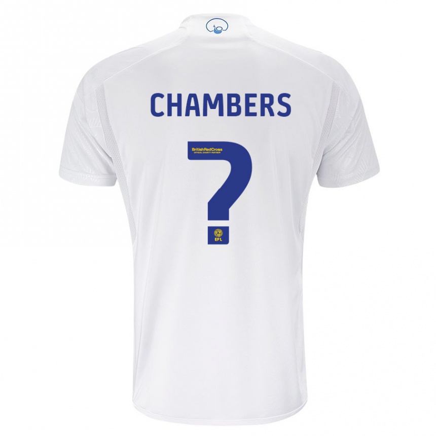 キッズフットボールサム・チェンバース#0白ホームシャツ2023/24ジャージーユニフォーム