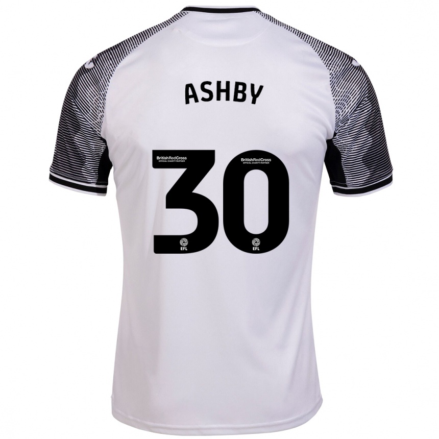 キッズフットボールハリソン・アシュビー#30白ホームシャツ2023/24ジャージーユニフォーム