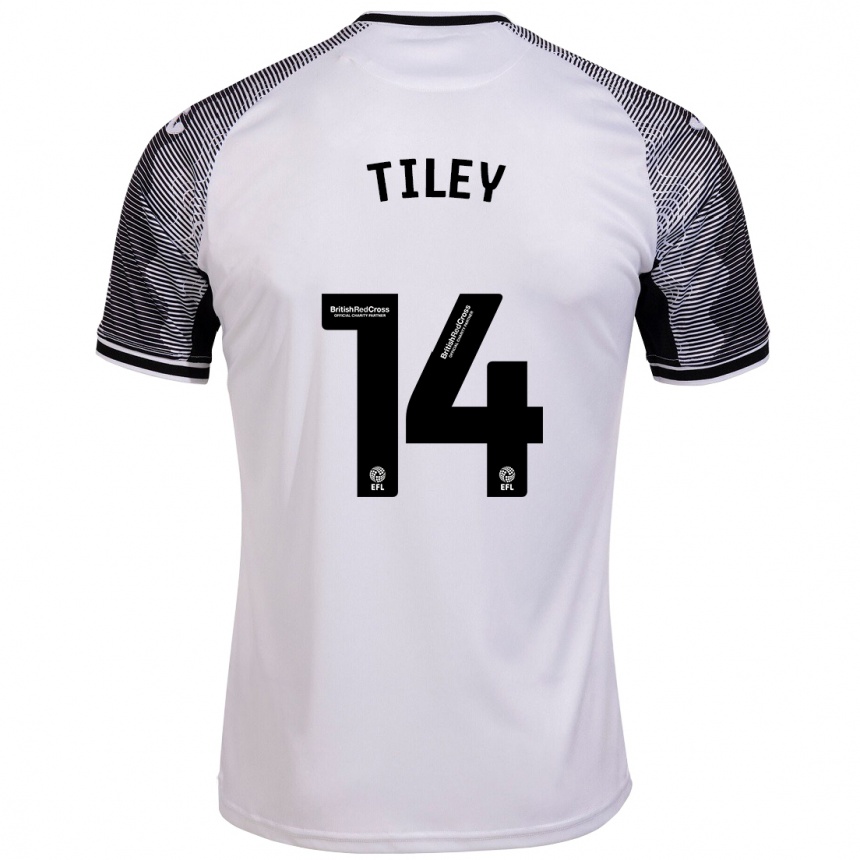 キッズフットボールクロエ・タイリー#14白ホームシャツ2023/24ジャージーユニフォーム