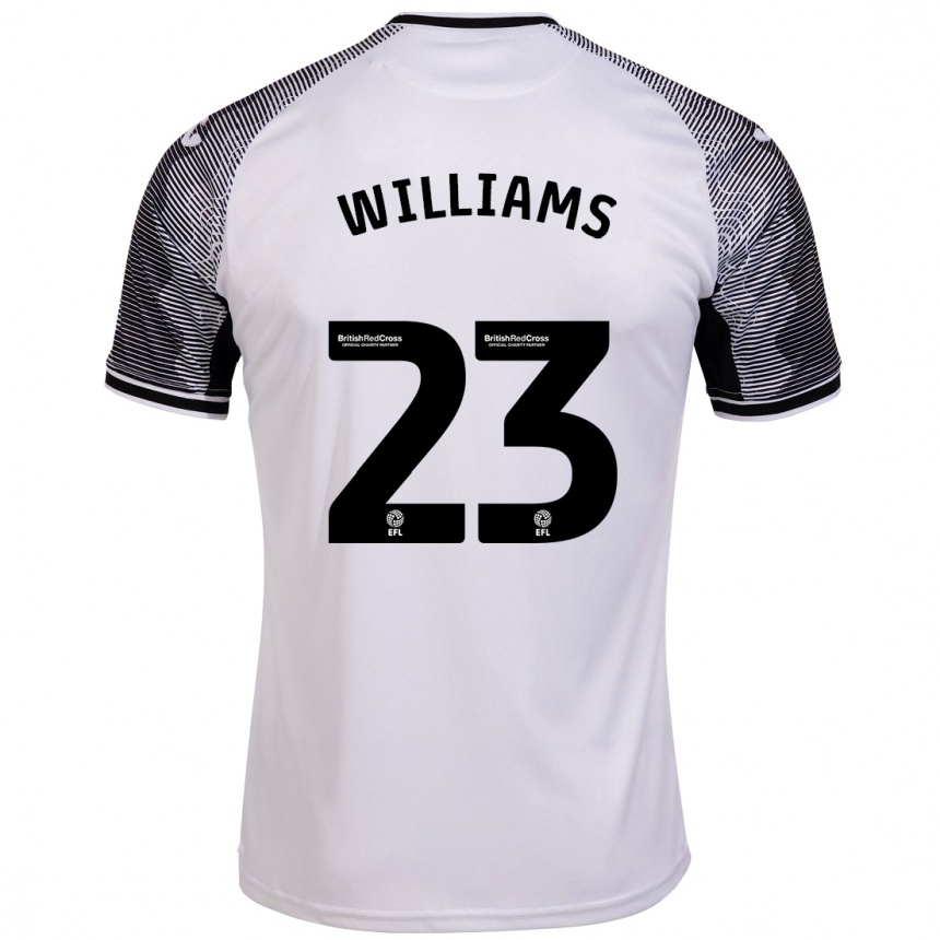 キッズフットボールジェシカ・ウィリアムズ#23白ホームシャツ2023/24ジャージーユニフォーム