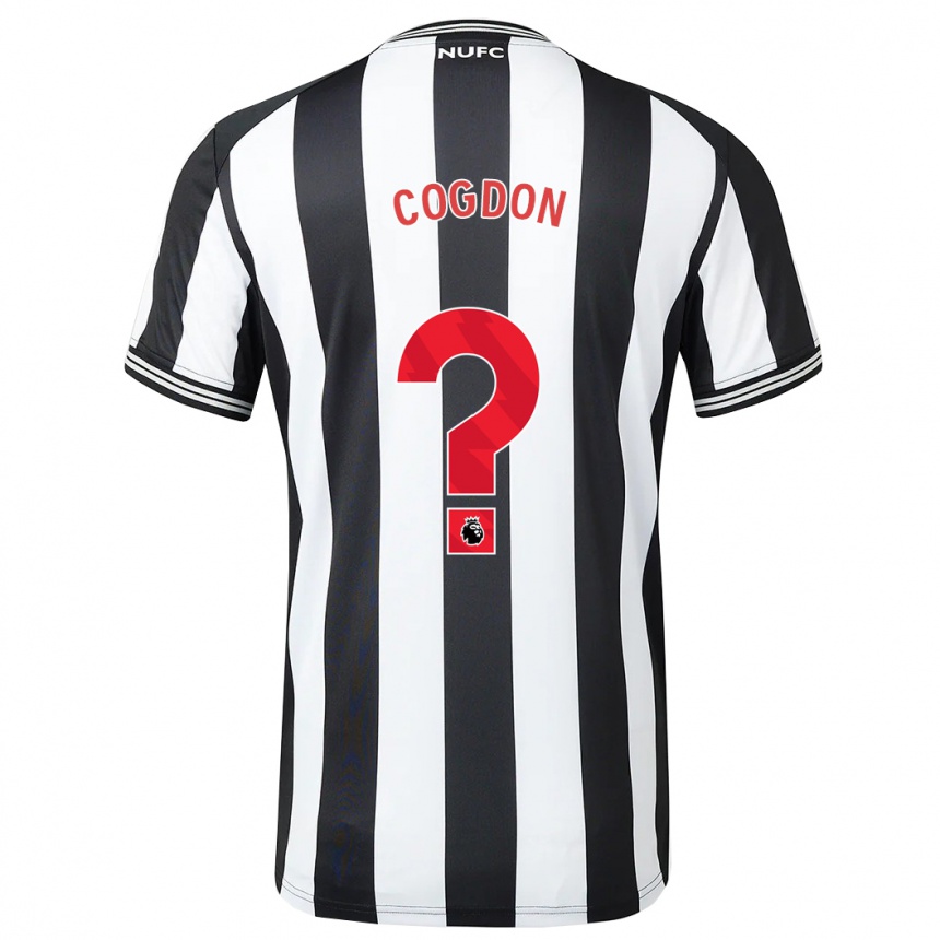 キッズフットボールジュード・コグドン#0黒、白ホームシャツ2023/24ジャージーユニフォーム