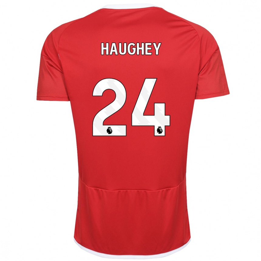 キッズフットボールエラ・ホーヒー#24赤ホームシャツ2023/24ジャージーユニフォーム