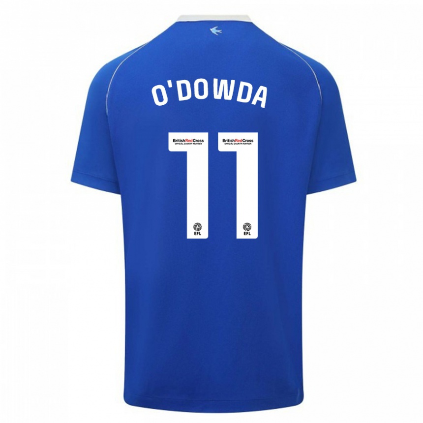 キッズフットボールカラム・オドウダ#11青ホームシャツ2023/24ジャージーユニフォーム