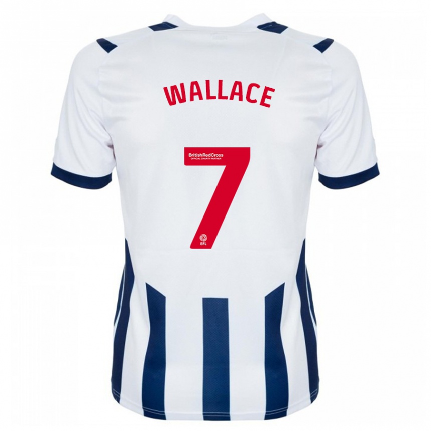 キッズフットボールジェド・ウォレス#7白ホームシャツ2023/24ジャージーユニフォーム