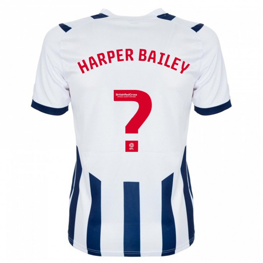 キッズフットボールアーロン・ハーパー・ベイリー#0白ホームシャツ2023/24ジャージーユニフォーム