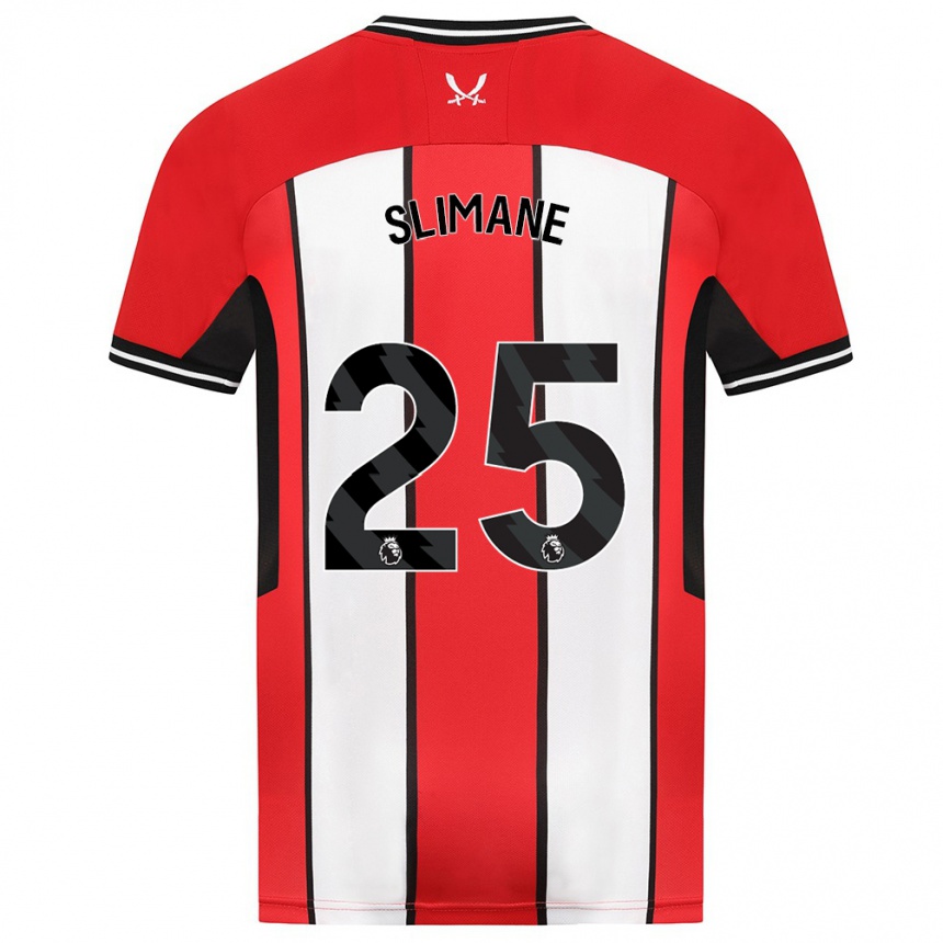 キッズフットボールアニス・ベン・スリマン#25赤ホームシャツ2023/24ジャージーユニフォーム