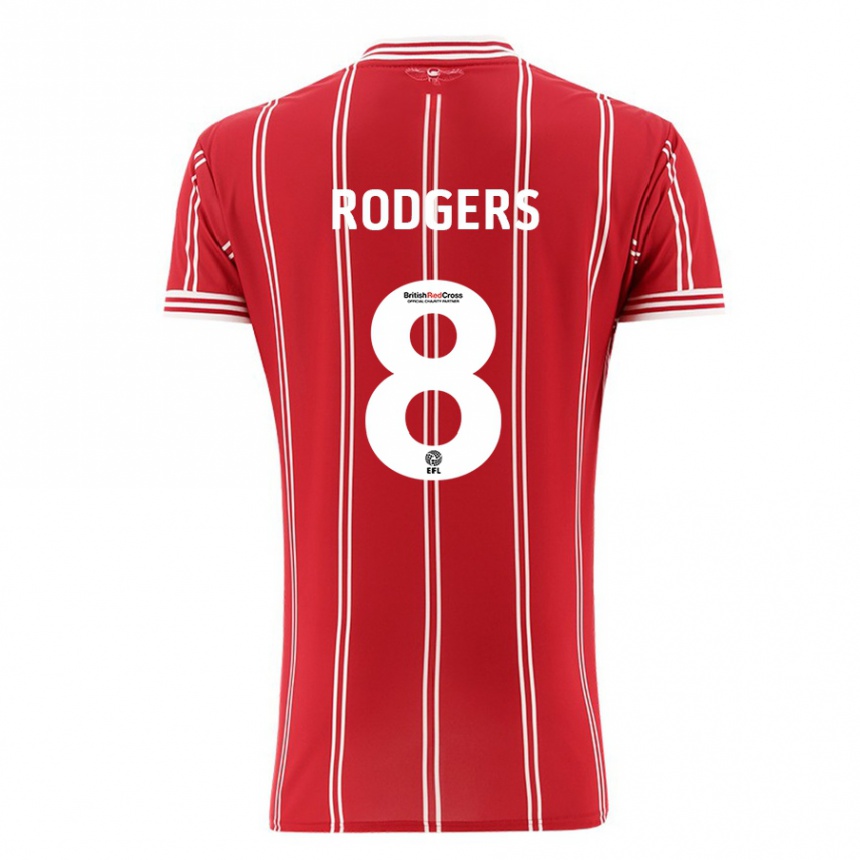 キッズフットボールエイミー・ロジャース#8赤ホームシャツ2023/24ジャージーユニフォーム
