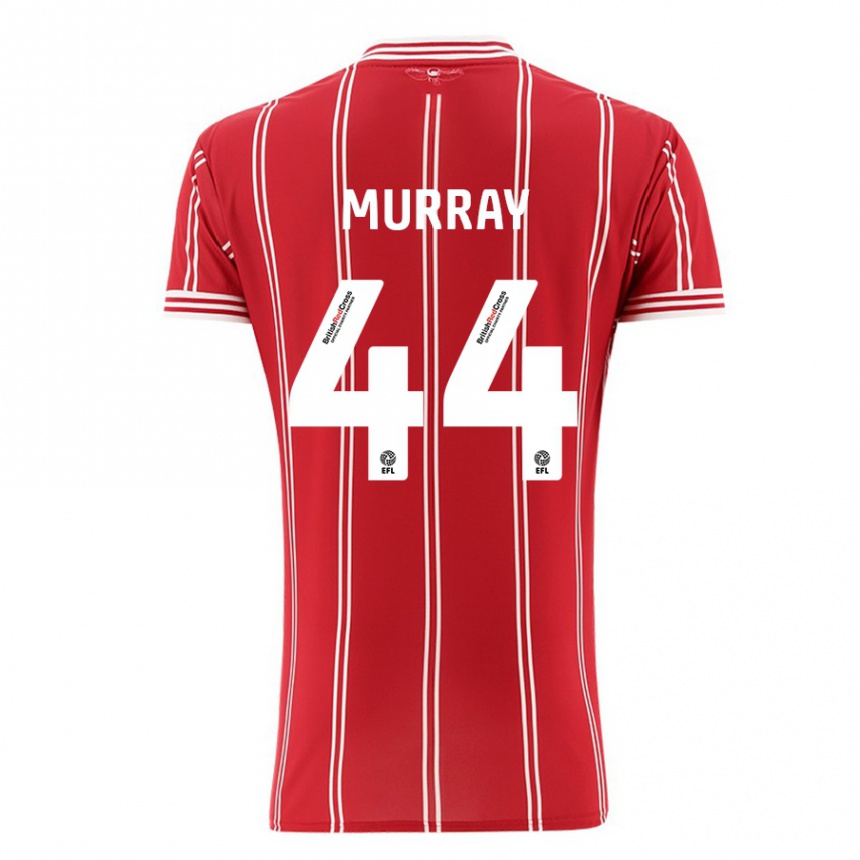 キッズフットボールサタラ・マレー#44赤ホームシャツ2023/24ジャージーユニフォーム