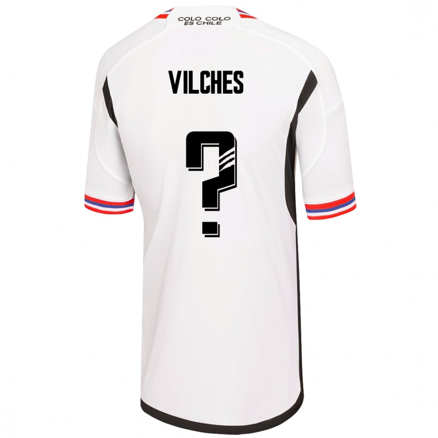 キッズフットボールパトリシオ・ヴィルチェス#0白ホームシャツ2023/24ジャージーユニフォーム