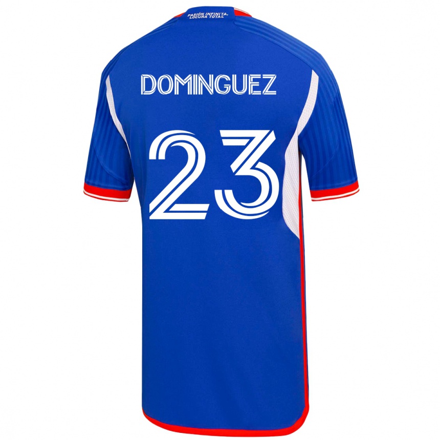 キッズフットボールネリー・ドミンゲス#23青ホームシャツ2023/24ジャージーユニフォーム