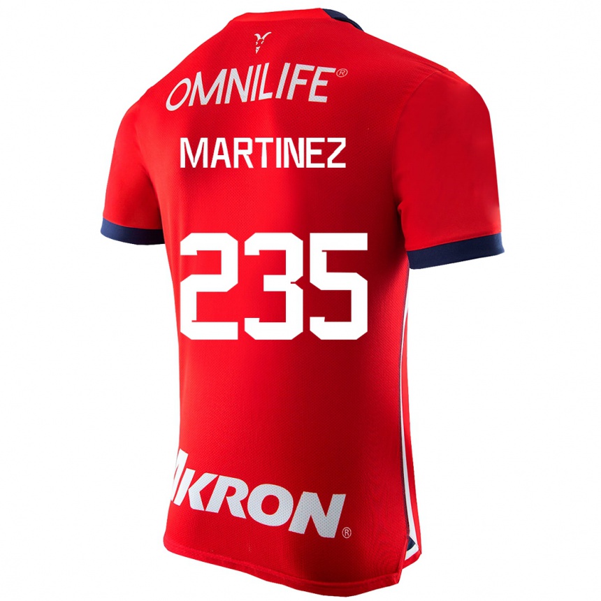 キッズフットボールアイザック・マルティネス#235赤ホームシャツ2023/24ジャージーユニフォーム