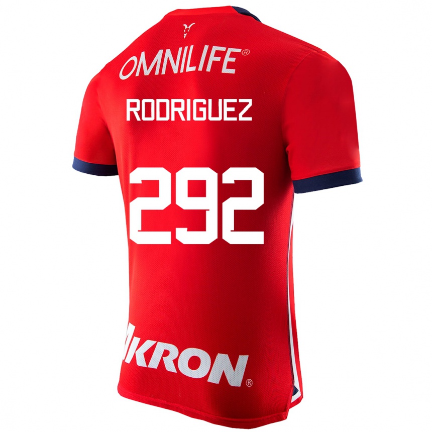キッズフットボールエミリアーノ・ロドリゲス#292赤ホームシャツ2023/24ジャージーユニフォーム