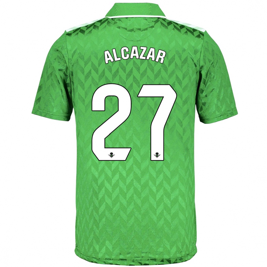 キッズフットボールルーカス・アルカサール#27緑アウェイシャツ2023/24ジャージーユニフォーム
