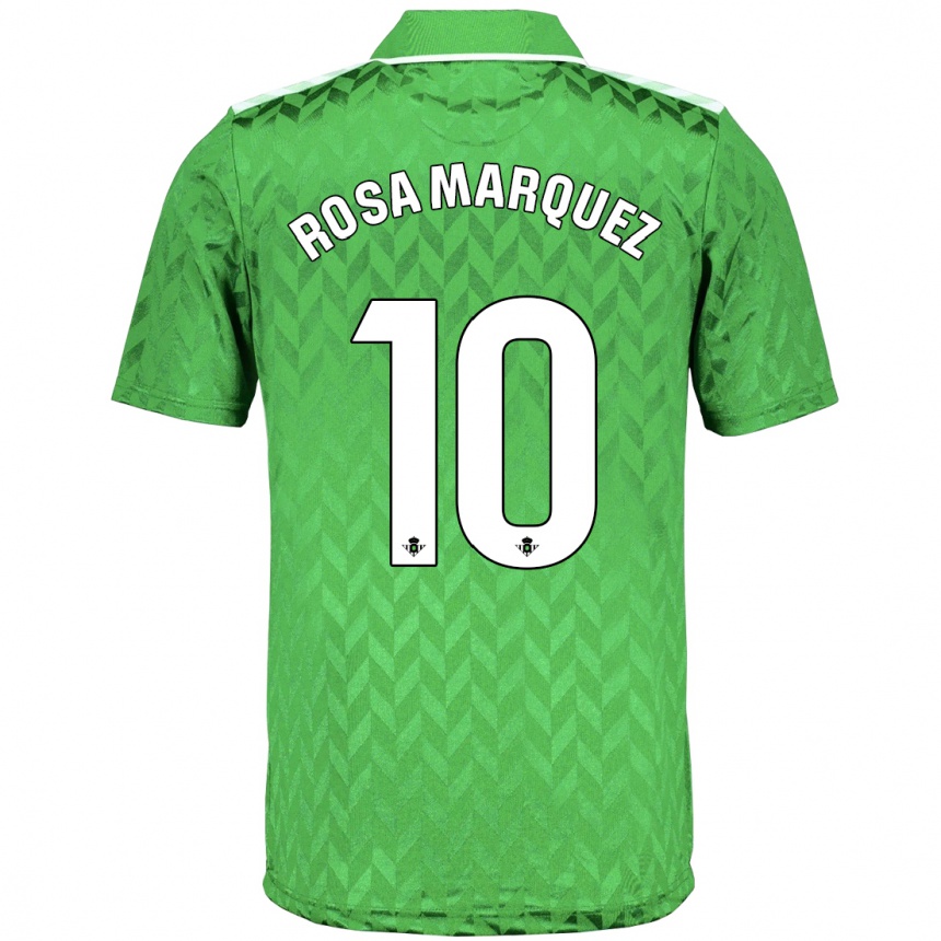 キッズフットボールローザ・マルケス#10緑アウェイシャツ2023/24ジャージーユニフォーム