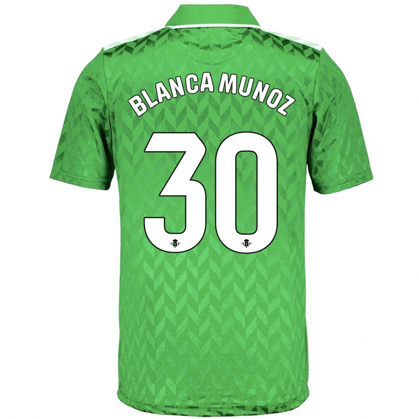 キッズフットボールブランカ・ムニョス#30緑アウェイシャツ2023/24ジャージーユニフォーム