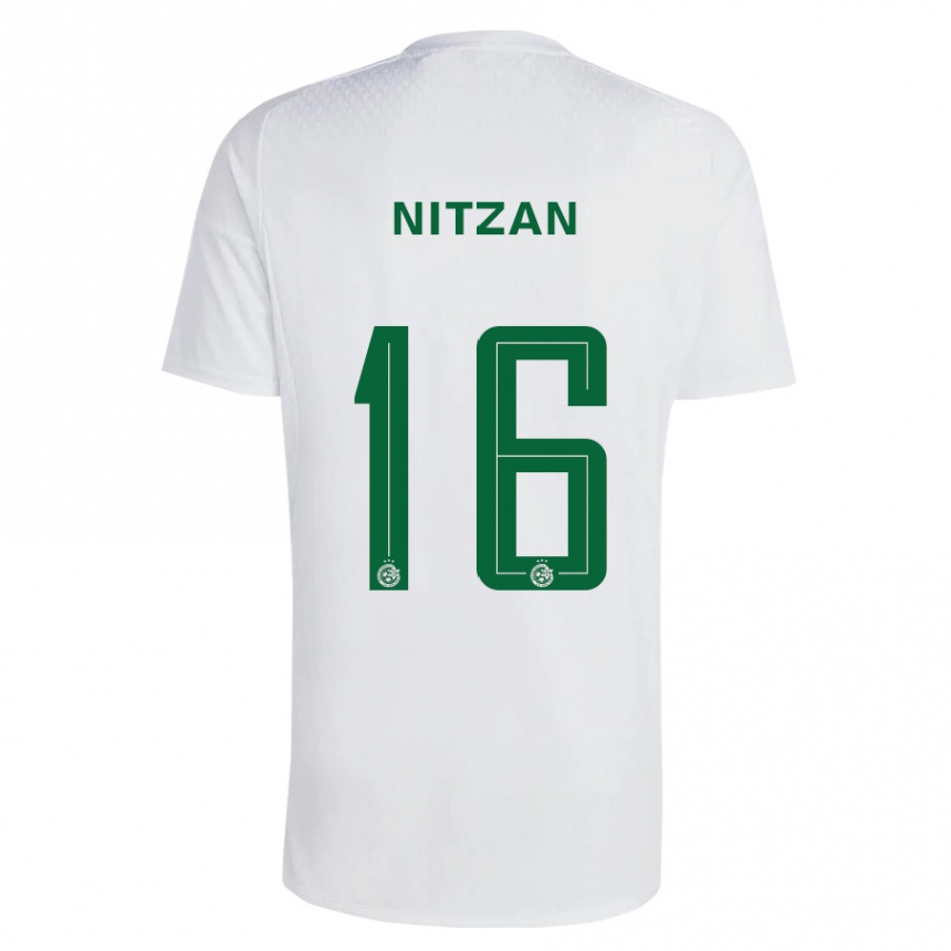 キッズフットボールイタマール・ニツァン#16緑青アウェイシャツ2023/24ジャージーユニフォーム
