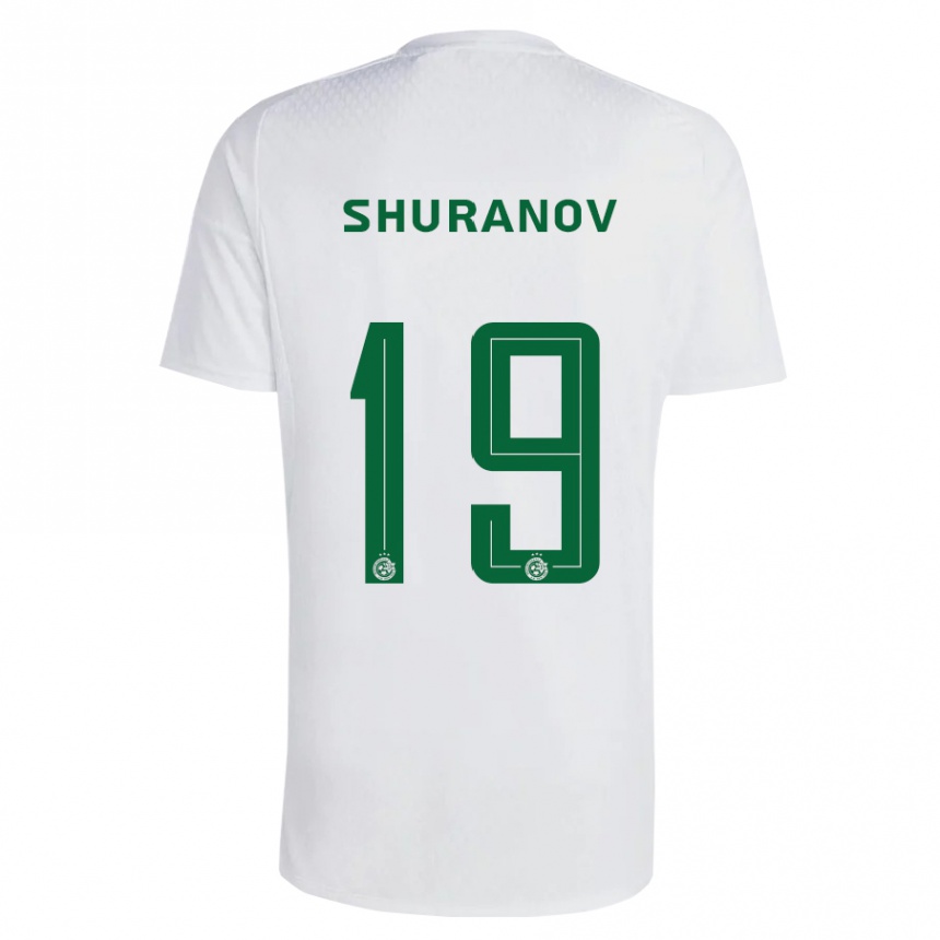 キッズフットボールエリック・シュラノフ#19緑青アウェイシャツ2023/24ジャージーユニフォーム