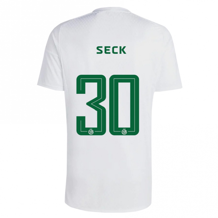 キッズフットボールアブドゥライエ・セック#30緑青アウェイシャツ2023/24ジャージーユニフォーム