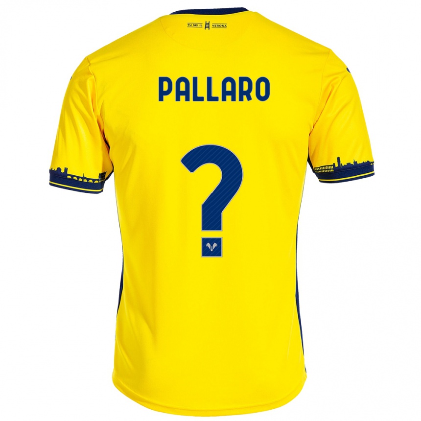 キッズフットボールアレッサンドロ・パラロ#0イエローアウェイシャツ2023/24ジャージーユニフォーム