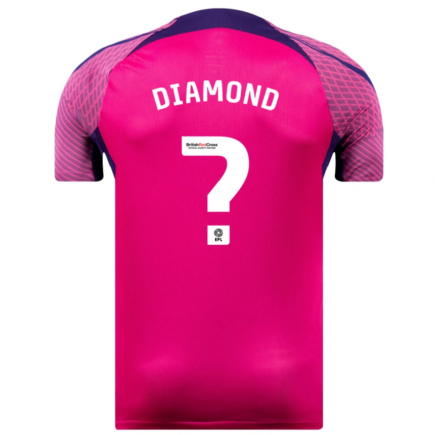 キッズフットボールジャック・ダイアモンド#0紫アウェイシャツ2023/24ジャージーユニフォーム