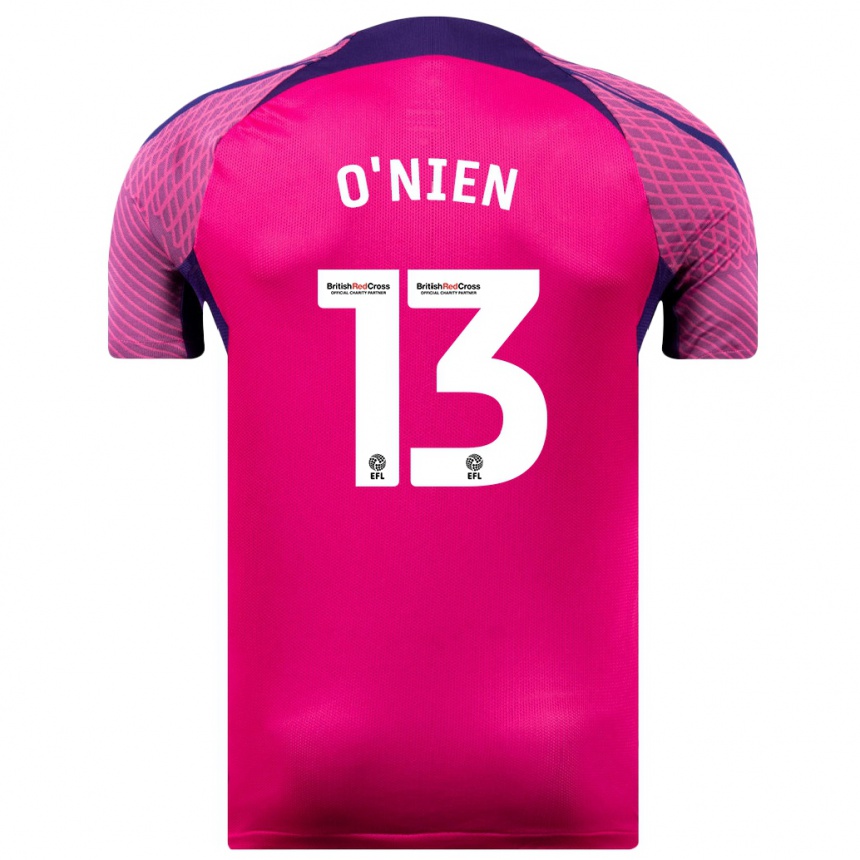 キッズフットボールルーク・オニエン#13紫アウェイシャツ2023/24ジャージーユニフォーム