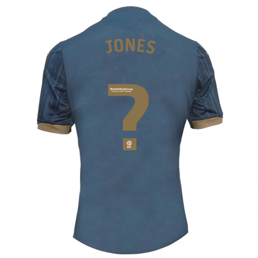 キッズフットボールカラム・ジョーンズ#0ダークティールアウェイシャツ2023/24ジャージーユニフォーム