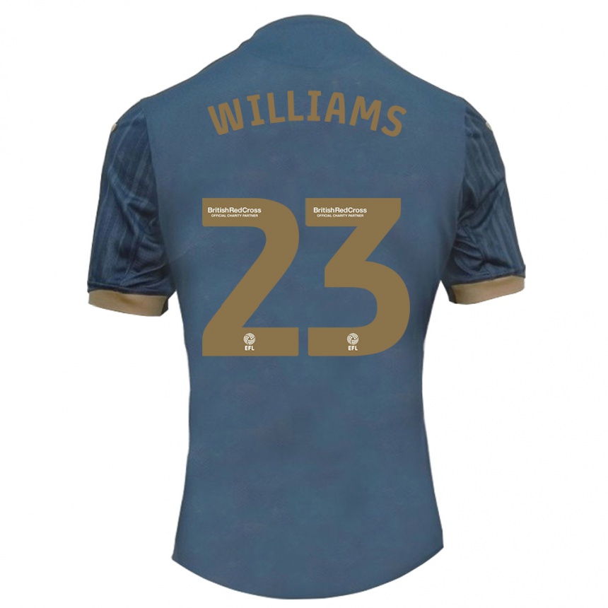 キッズフットボールジェシカ・ウィリアムズ#23ダークティールアウェイシャツ2023/24ジャージーユニフォーム