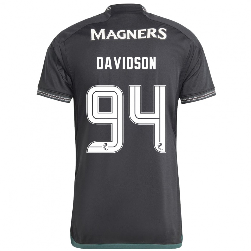キッズフットボールアレクサンダー・デイビッドソン#94黒アウェイシャツ2023/24ジャージーユニフォーム