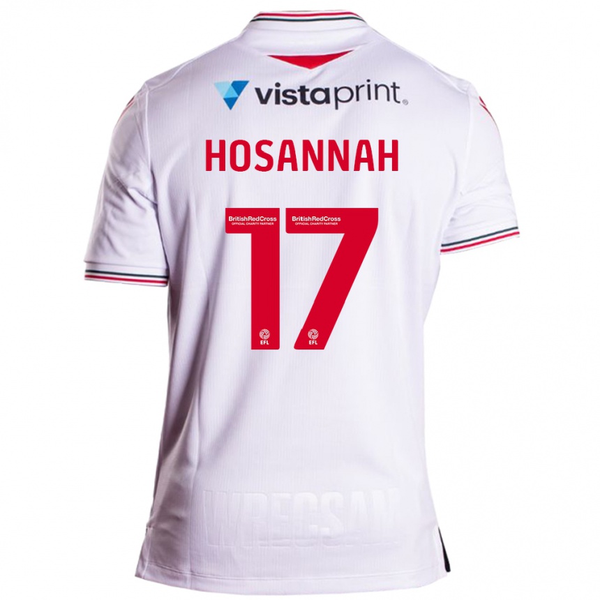 キッズフットボールブライス・ホザンナ#17白アウェイシャツ2023/24ジャージーユニフォーム