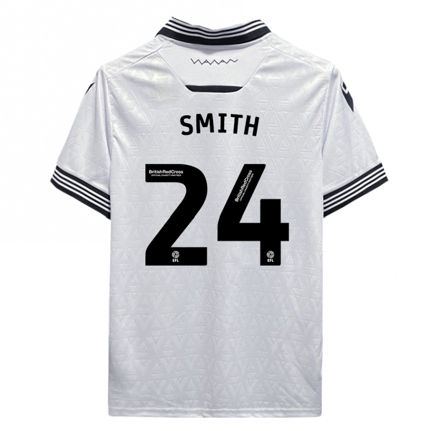 キッズフットボールマイケル・スミス#24白アウェイシャツ2023/24ジャージーユニフォーム