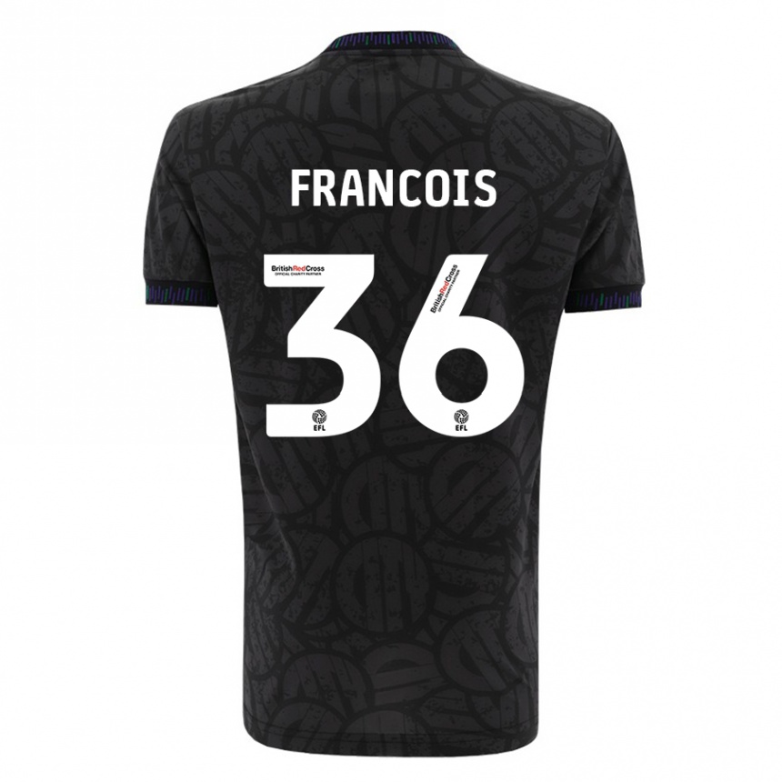 キッズフットボールマーリー・フランソワ#36黒アウェイシャツ2023/24ジャージーユニフォーム