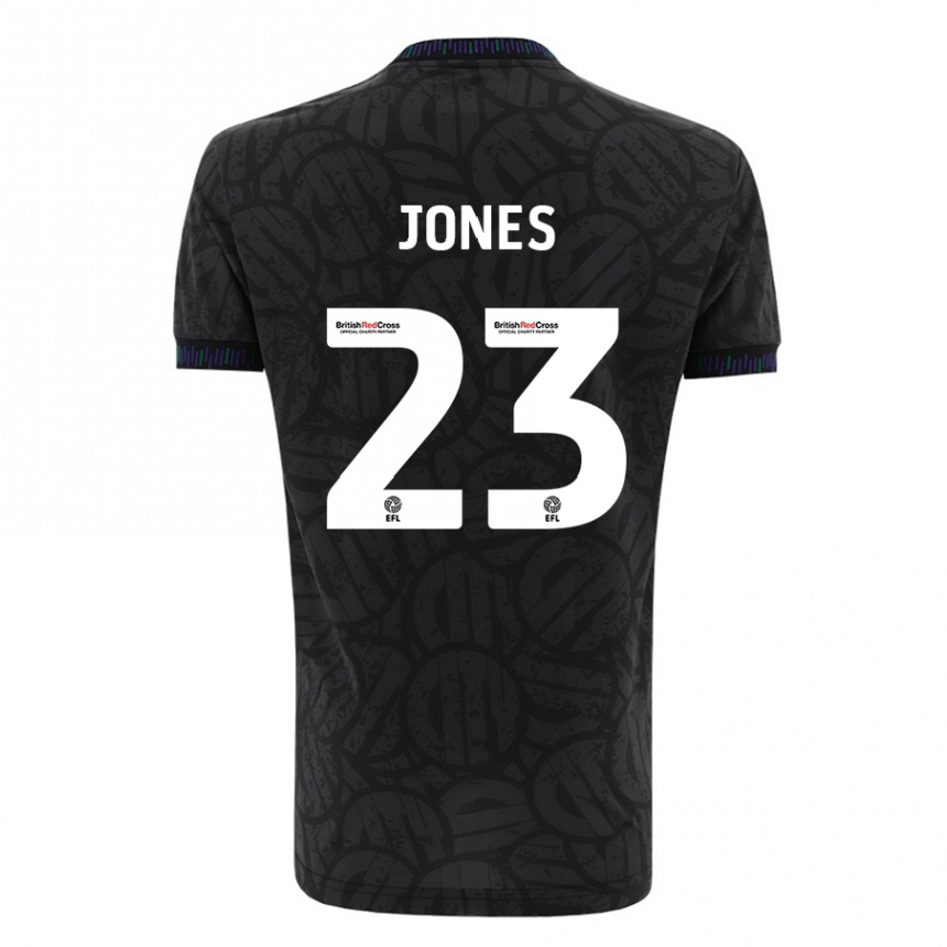 キッズフットボールキャリー・ジョーンズ#23黒アウェイシャツ2023/24ジャージーユニフォーム