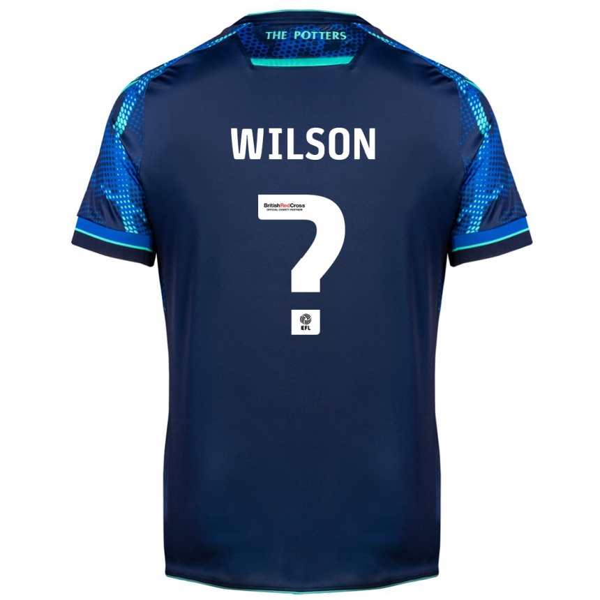キッズフットボールルーク・ウィルソン#0ネイビーアウェイシャツ2023/24ジャージーユニフォーム