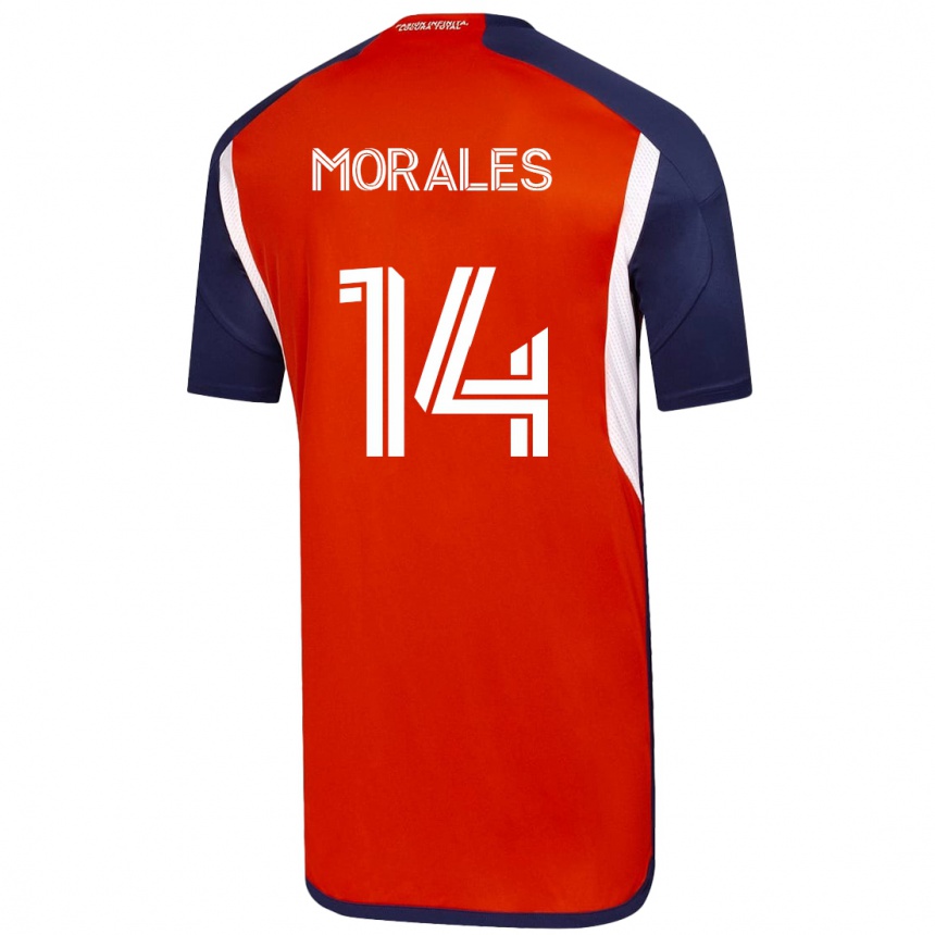 キッズフットボールマルセロ・モラレス#14白アウェイシャツ2023/24ジャージーユニフォーム