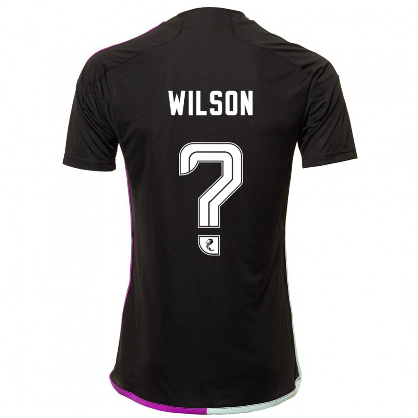 キッズフットボールキャメロン・ウィルソン#0黒アウェイシャツ2023/24ジャージーユニフォーム