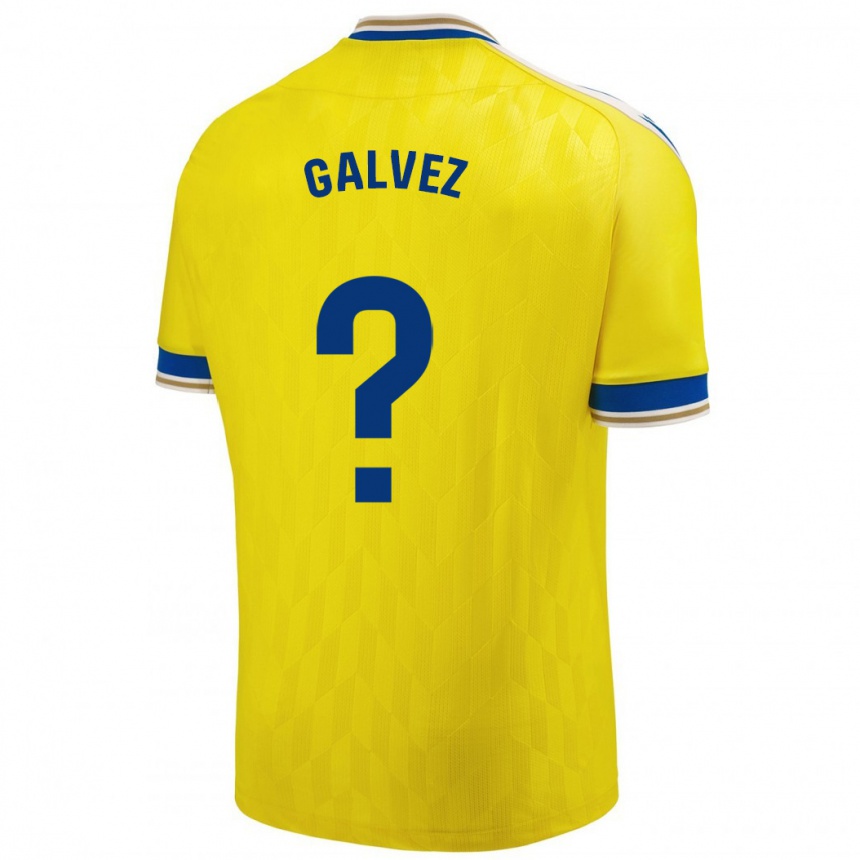 メンズフットボールゴンサロ・ガルベス#0イエローホームシャツ2023/24ジャージーユニフォーム