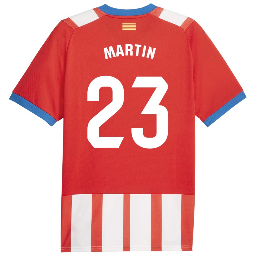 メンズフットボールイバン・マルティン#23赤白ホームシャツ2023/24ジャージーユニフォーム