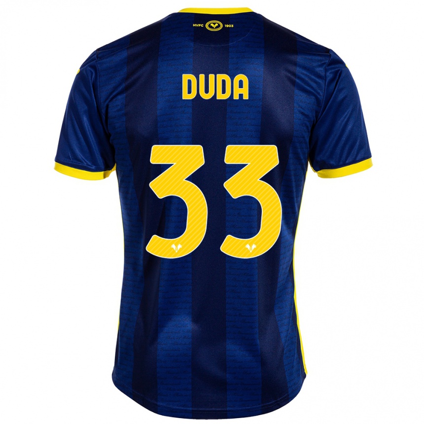 メンズフットボールオンドレイ・ドゥダ#33ネイビーホームシャツ2023/24ジャージーユニフォーム