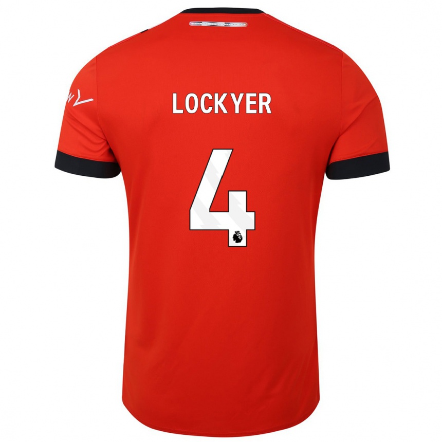 メンズフットボールトム・ロッキャー#4赤ホームシャツ2023/24ジャージーユニフォーム