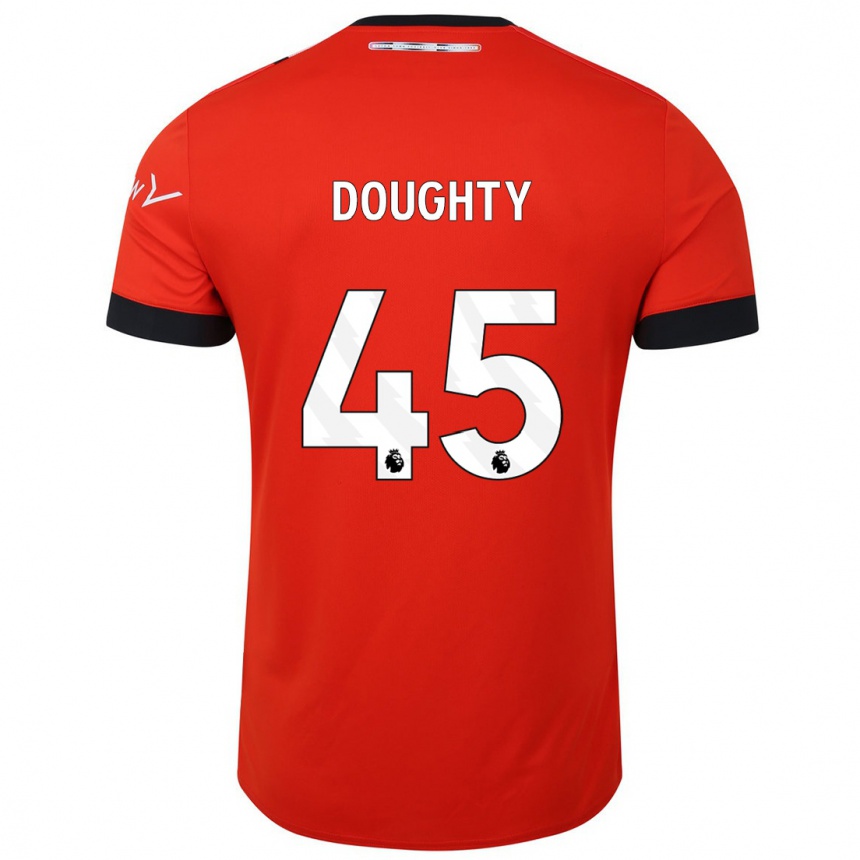 メンズフットボールアルフィ・ダウティー#45赤ホームシャツ2023/24ジャージーユニフォーム