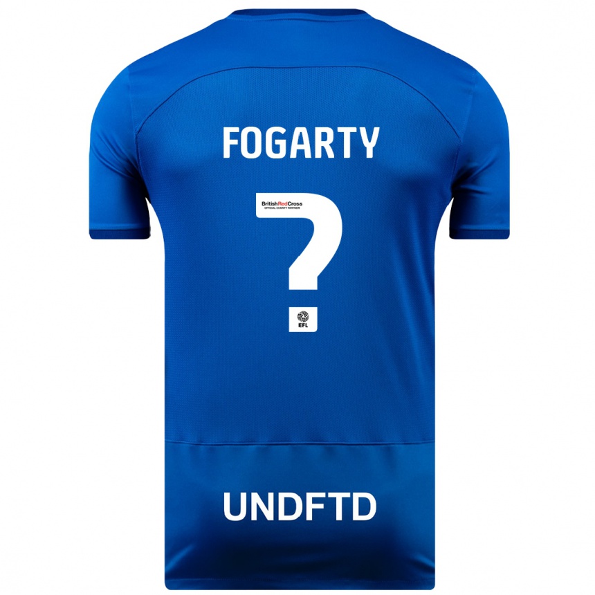 メンズフットボールトム・フォガティ#0青ホームシャツ2023/24ジャージーユニフォーム