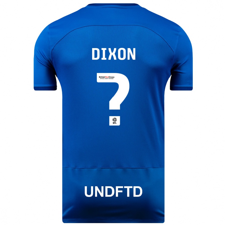 メンズフットボールジュニアディクソン#0青ホームシャツ2023/24ジャージーユニフォーム