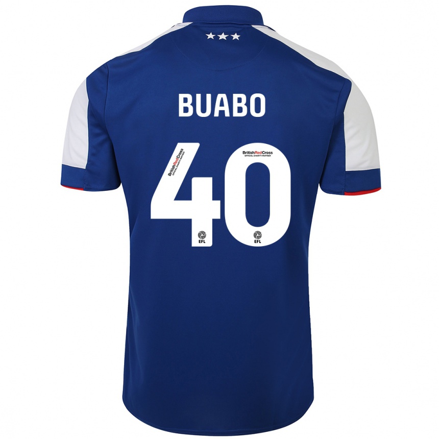 メンズフットボールジェラルド・ブアボ#40青ホームシャツ2023/24ジャージーユニフォーム