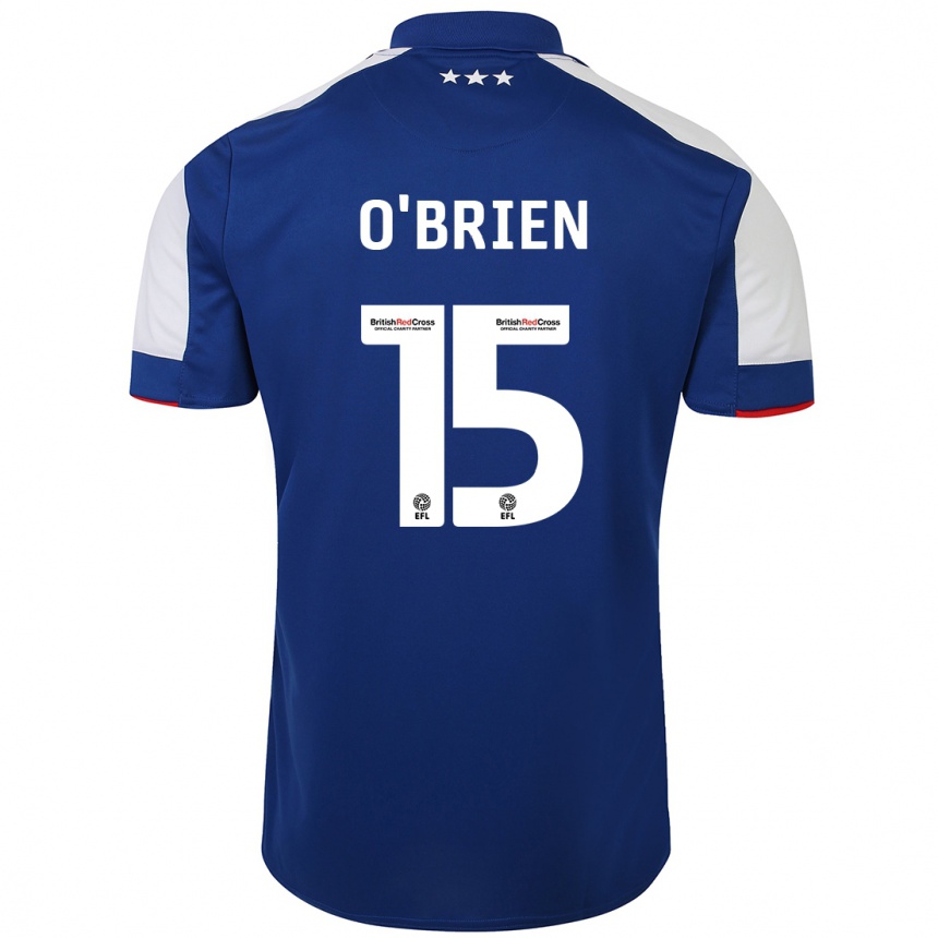 メンズフットボールルーシー・オブライエン#15青ホームシャツ2023/24ジャージーユニフォーム