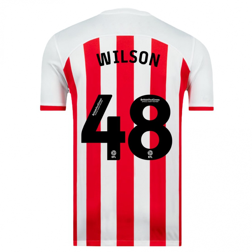 メンズフットボールカラム・ウィルソン#48白ホームシャツ2023/24ジャージーユニフォーム